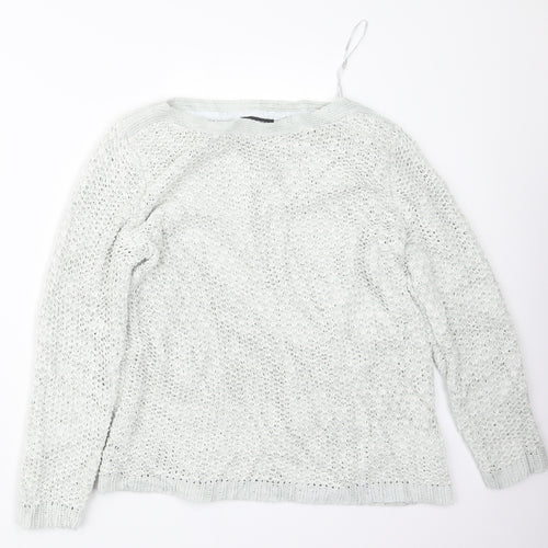Debenhams Womens Grey  Knit Pullover Jumper Size 14