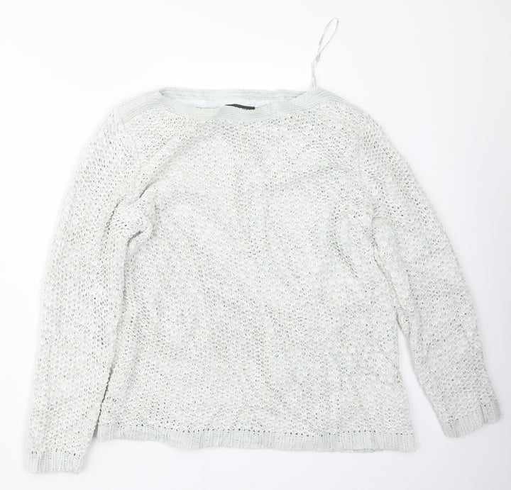 Debenhams Womens Grey  Knit Pullover Jumper Size 14