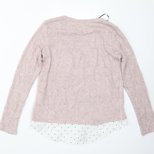 H&M Girls Pink  Knit Pullover Jumper Size 11-12 Years