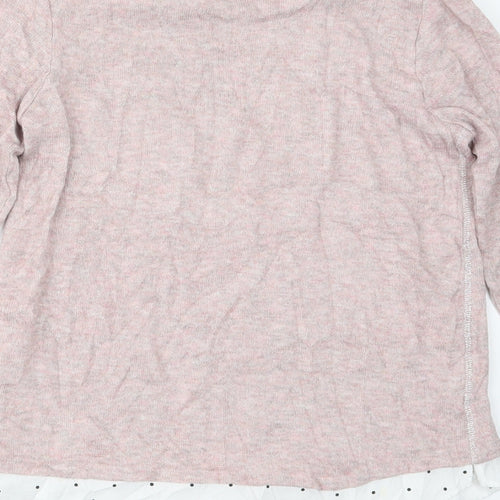 H&M Girls Pink  Knit Pullover Jumper Size 11-12 Years
