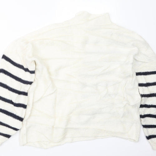 Marks and Spencer Womens White  Knit Pullover Jumper Size S