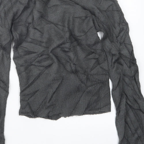 New Look Womens Grey  Knit Cardigan Jumper Size 6