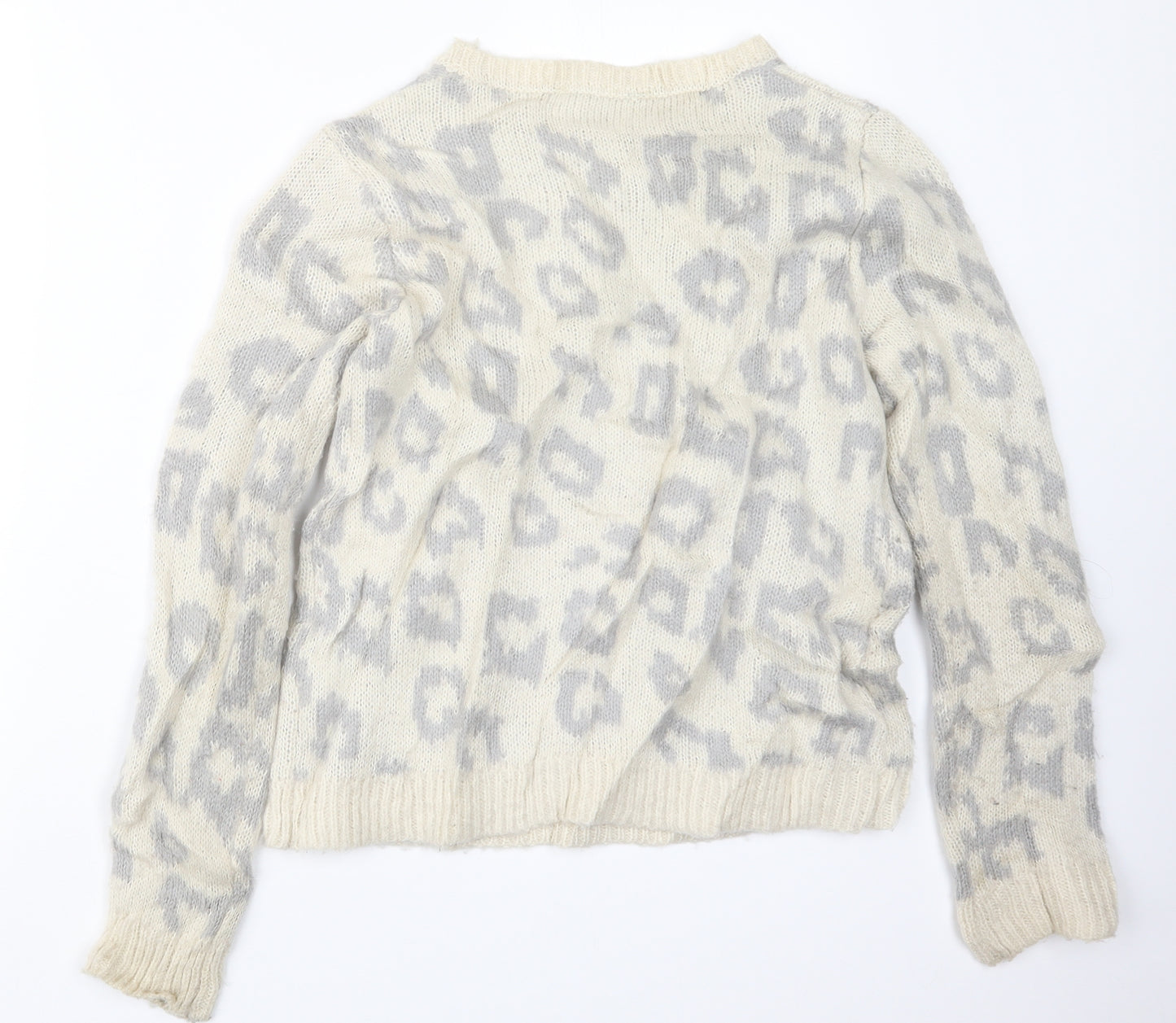 Dorothy Perkins Womens White  Knit Pullover Jumper Size 10