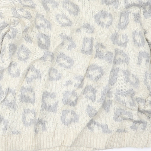 Dorothy Perkins Womens White  Knit Pullover Jumper Size 10