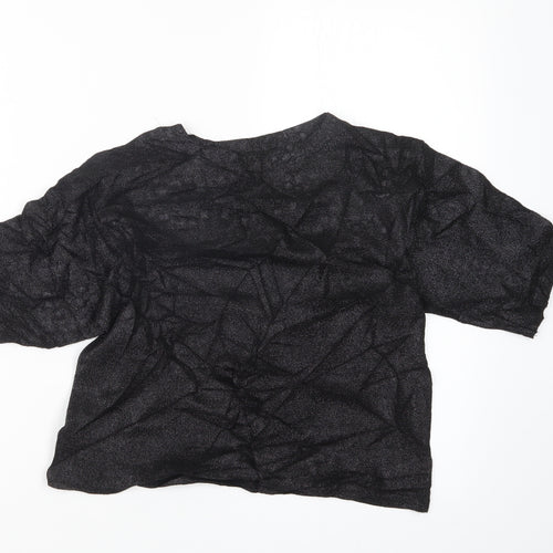 Light Before Dark Womens Black   Cropped T-Shirt Size XS