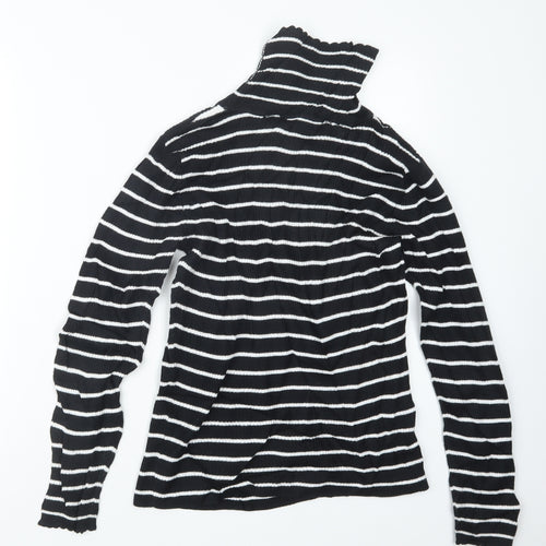 George Girls Black Striped  Pullover Jumper Size 11-12 Years
