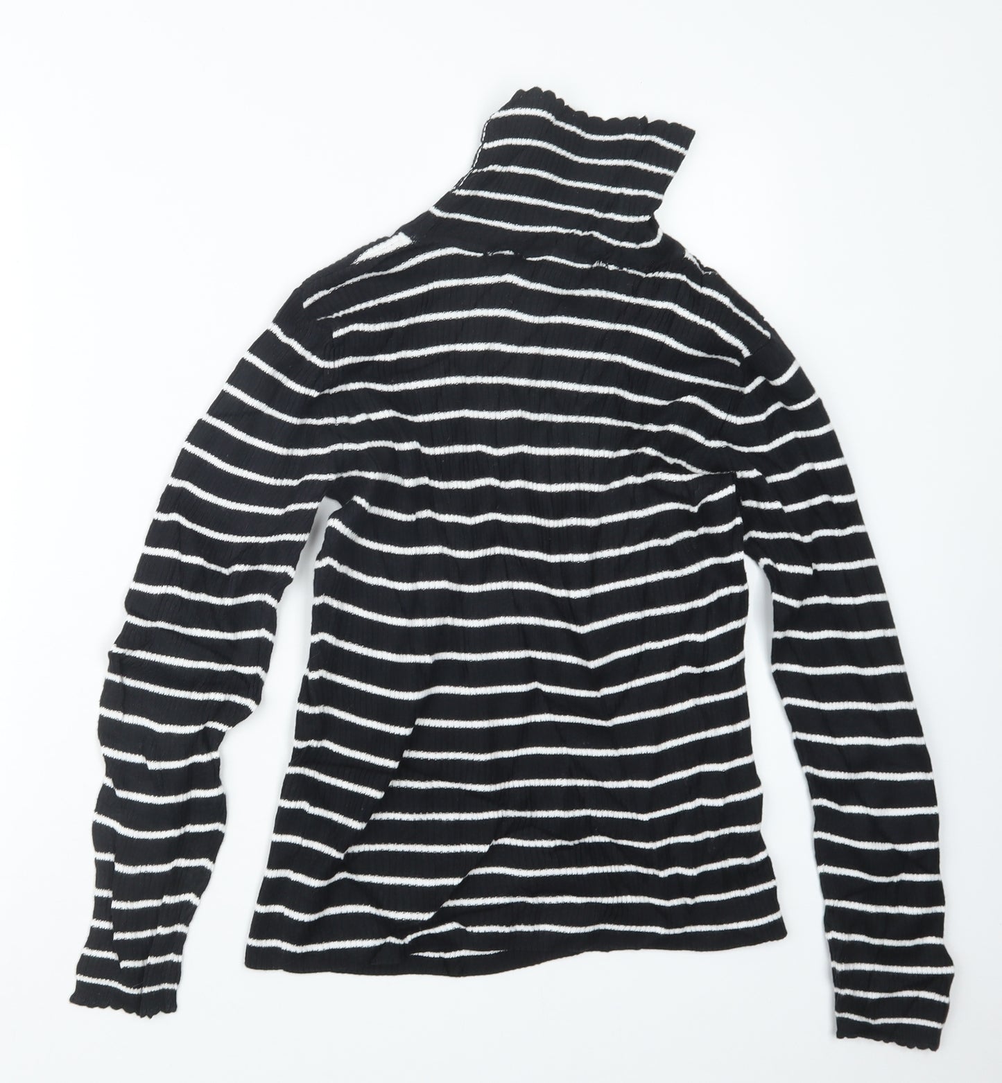 George Girls Black Striped  Pullover Jumper Size 11-12 Years
