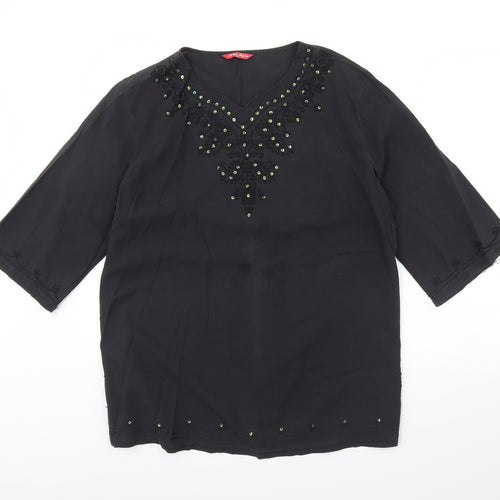Kim spin Womens Grey   Basic Blouse Size XL