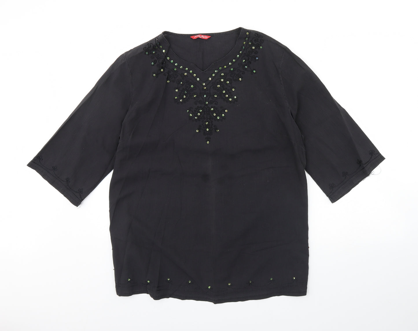 Kim spin Womens Grey   Basic Blouse Size XL