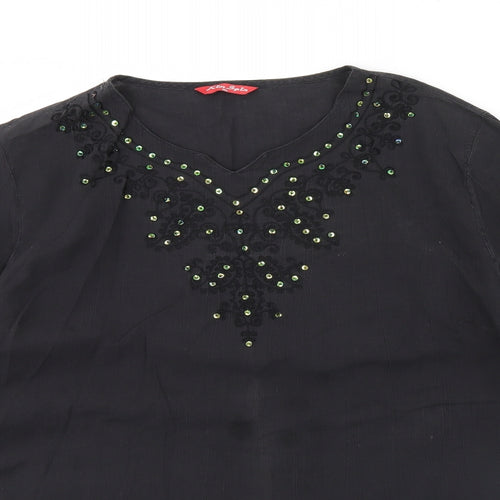 Kim spin Womens Grey   Basic Blouse Size XL