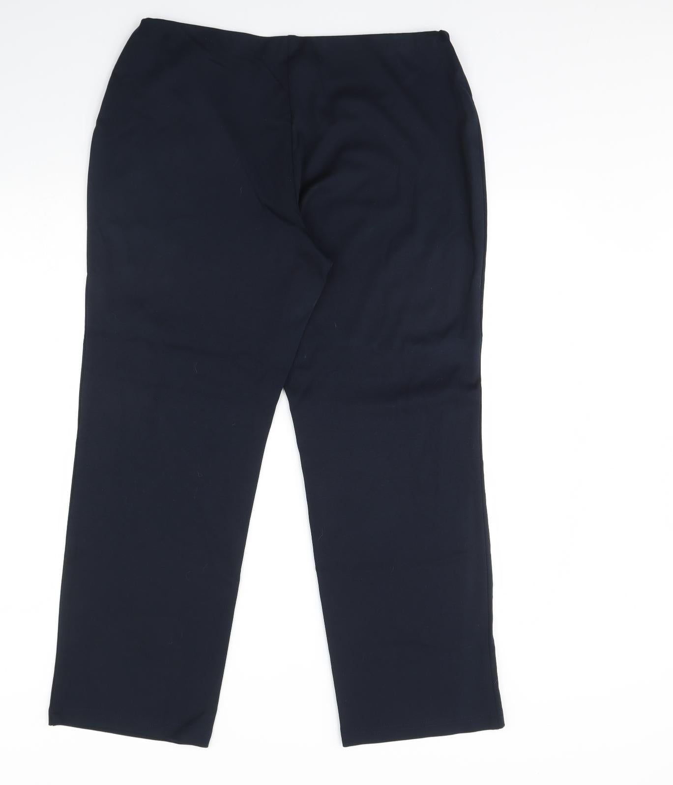 M&S Womens Blue   Trousers  Size 16 L27 in