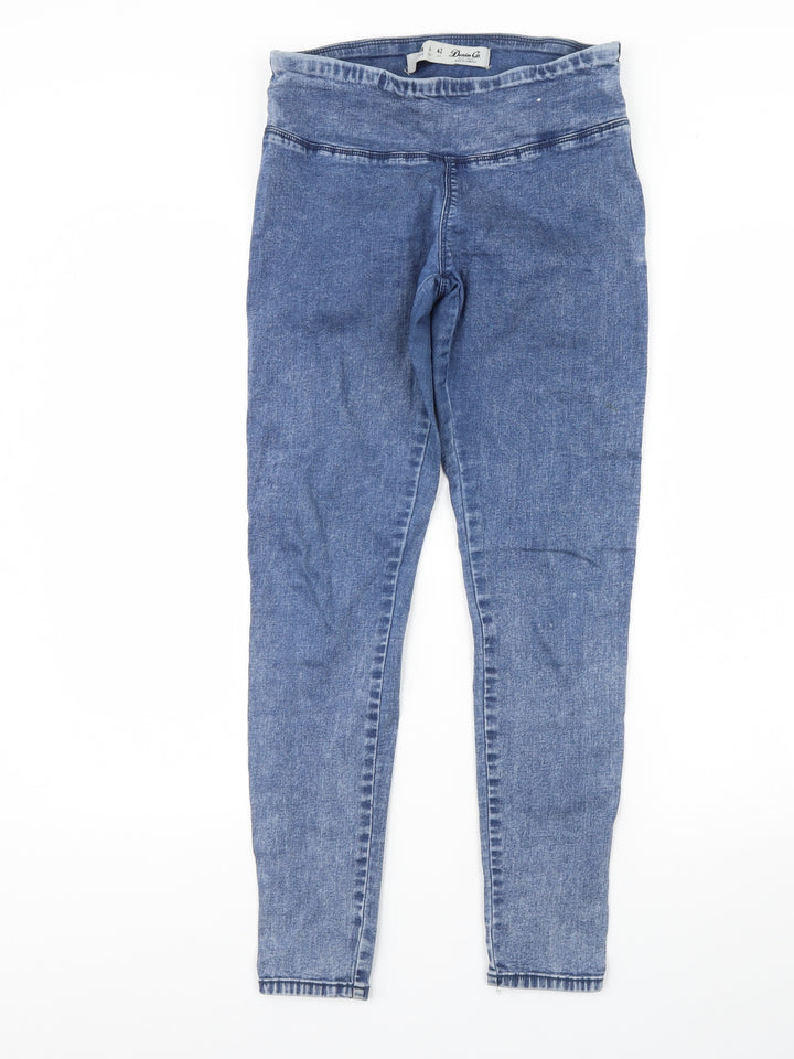 Denim & Co. Womens Blue Denim Skinny Jeans Size 10 L28 in