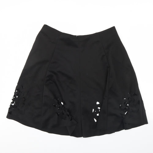 Preworn Womens Black   Flare Skirt Size 36 in