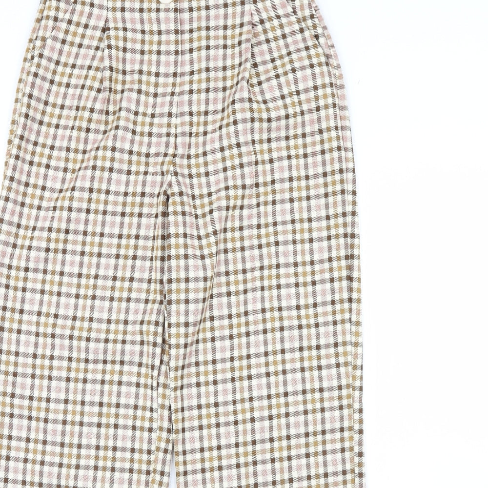 Primark Womens Brown Plaid  Trousers  Size 10 L31 in