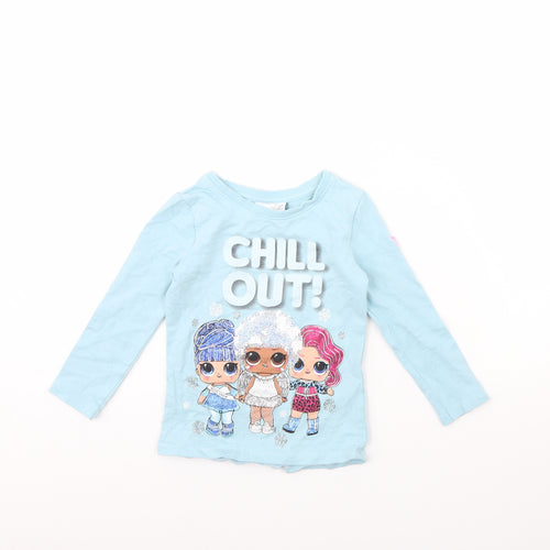 LOL Girls Blue   Basic T-Shirt Size 3 Years  - LOL Dolls