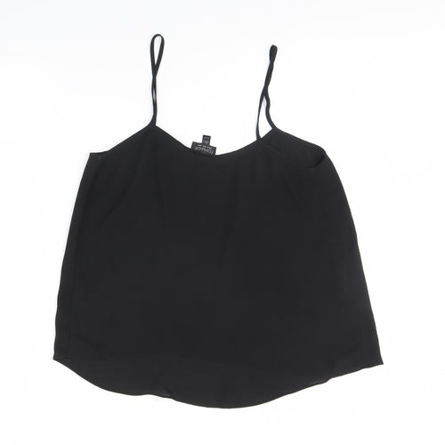 Topshop Womens Black   Basic Tank Size 12