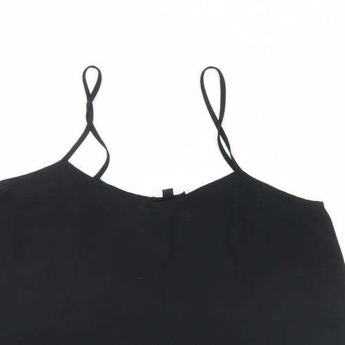 Topshop Womens Black   Basic Tank Size 12