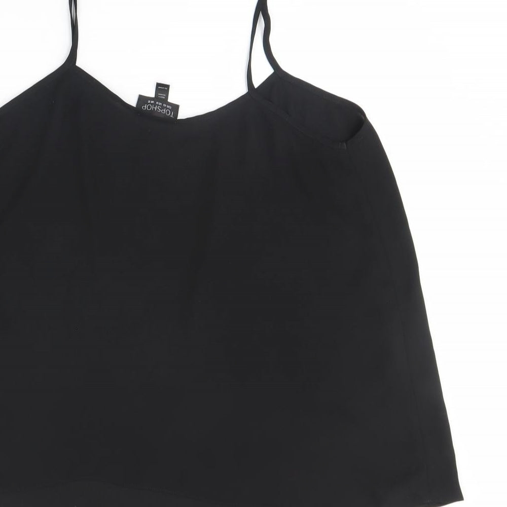 Topshop Womens Black   Basic Tank Size 12