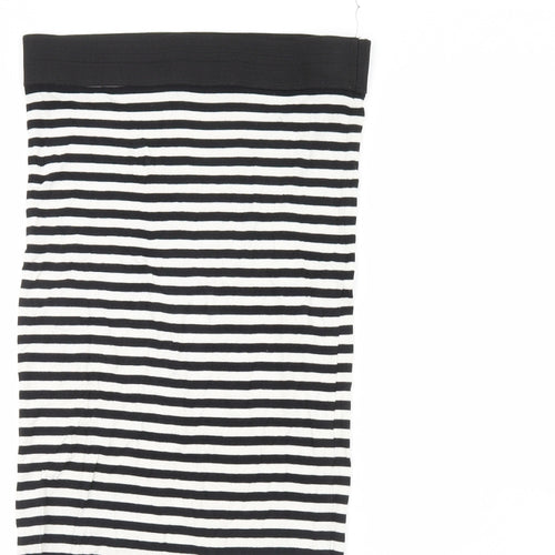 Miss Selfridge Womens White Striped  Flare Skirt Size 10
