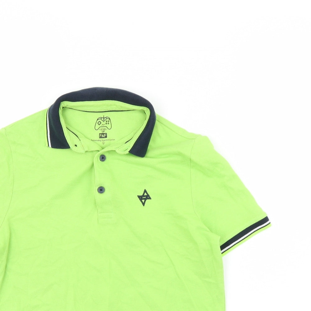 F&F Boys Green   Basic Polo Size 10 Years
