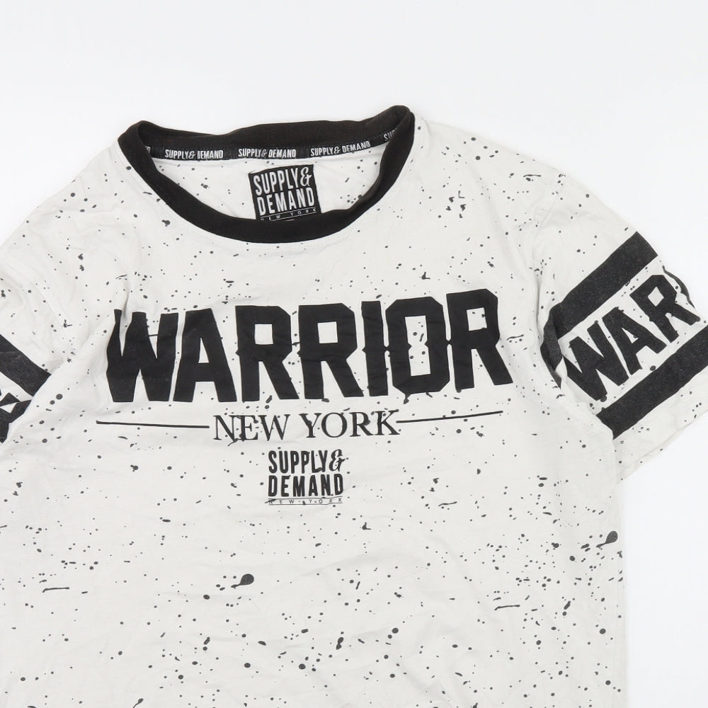 Supply & demand Mens White    T-Shirt Size L