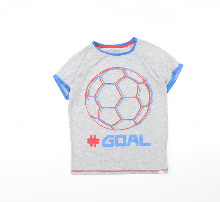 Harry Bear Boys Grey   Basic T-Shirt Size 12 Years  - Football