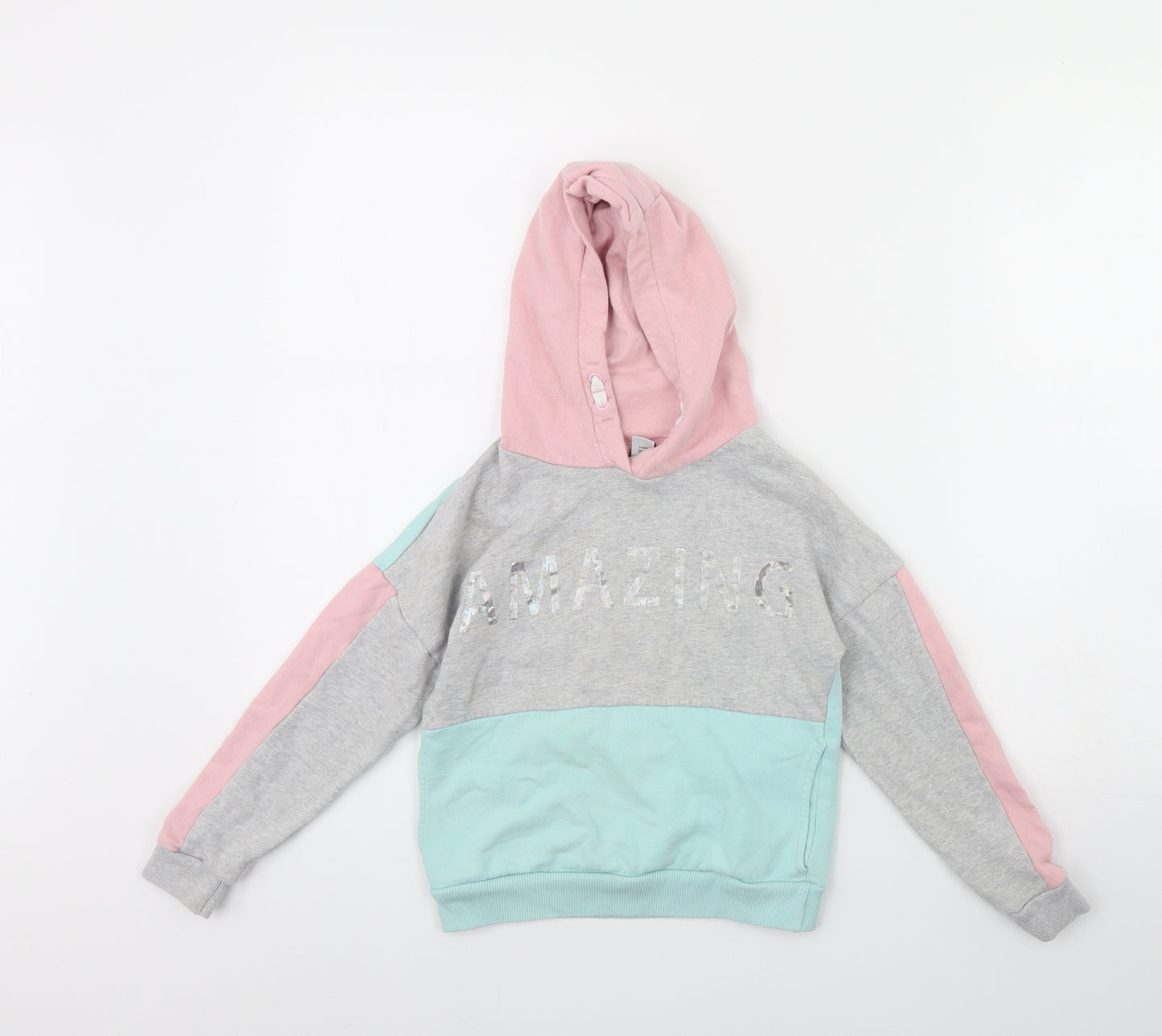 TU Girls Green   Pullover Hoodie Size 7 Years