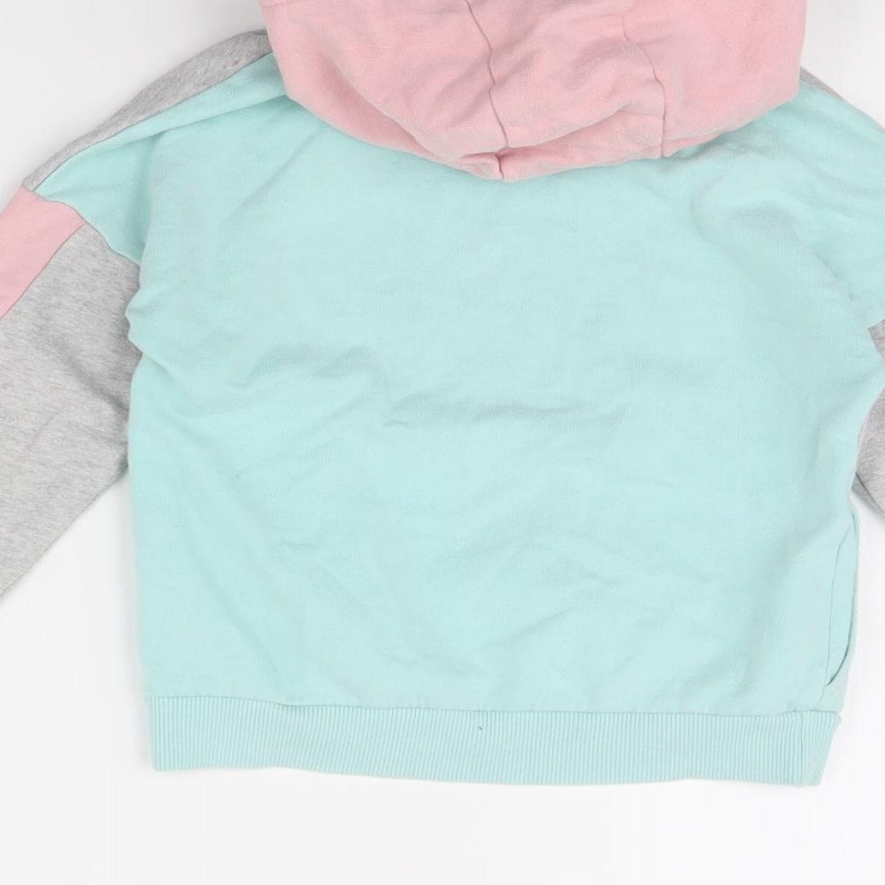 TU Girls Green   Pullover Hoodie Size 7 Years