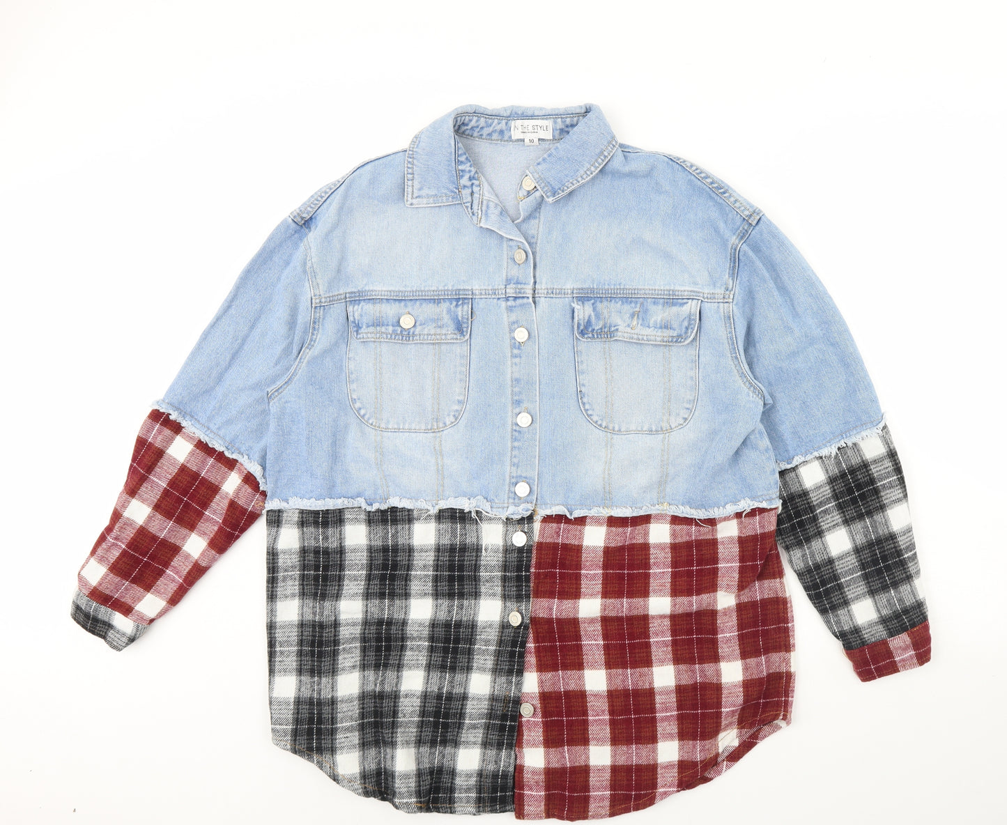 In the Style Womens Blue  Denim Jacket  Size 10
