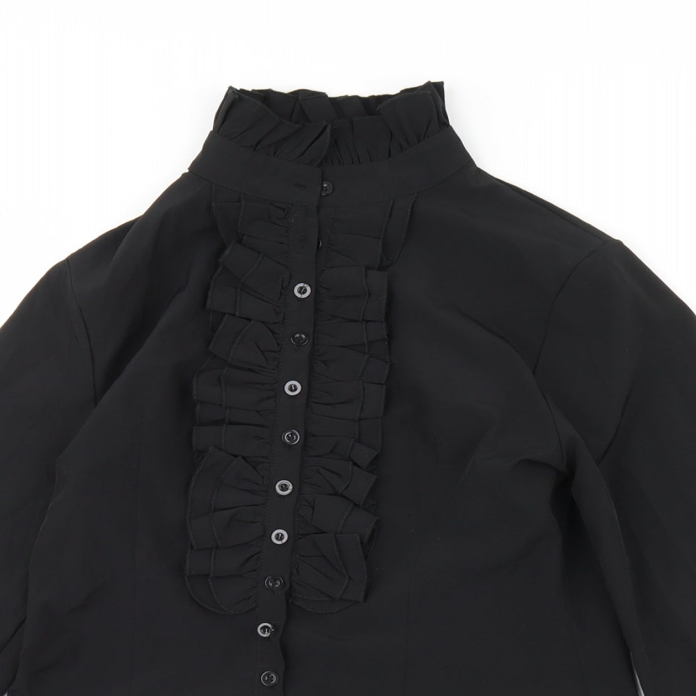 Preworn Womens Black   Basic Button-Up Size 2XL