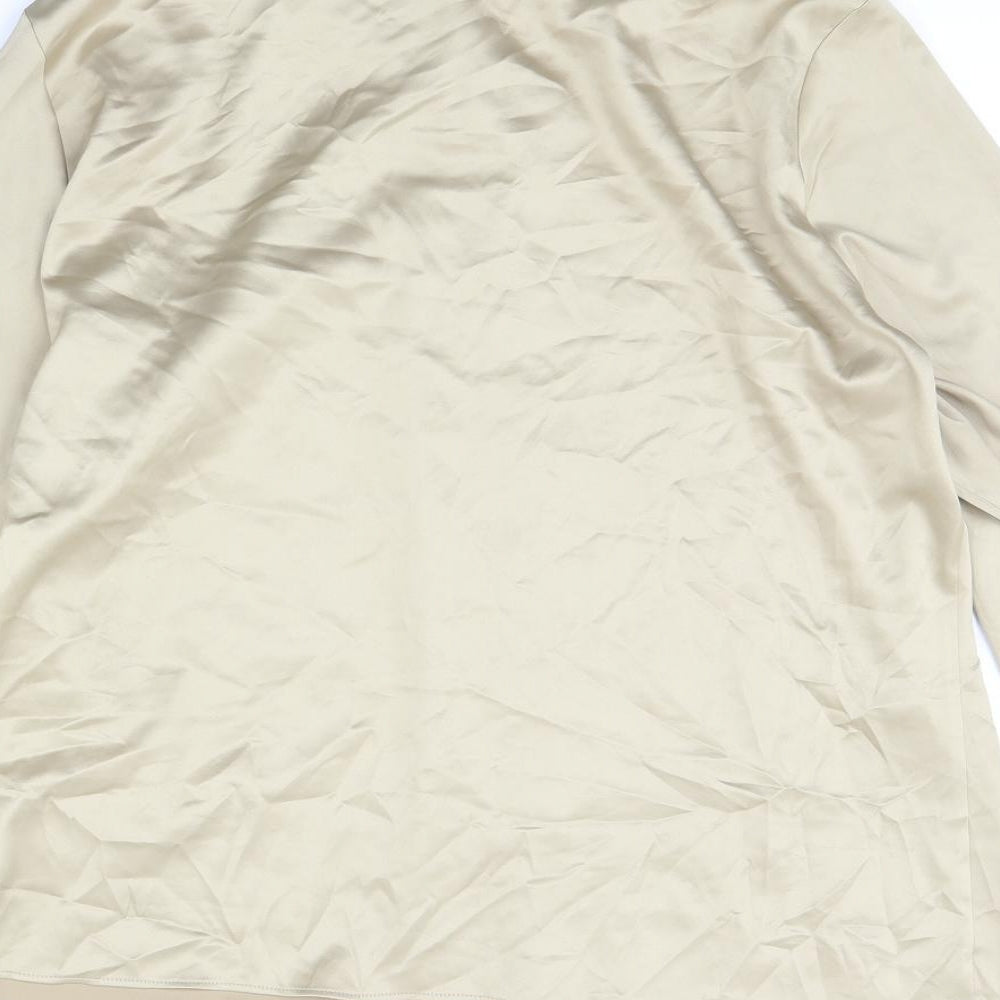 M&s Womens Gold   Basic Button-Up Size 16