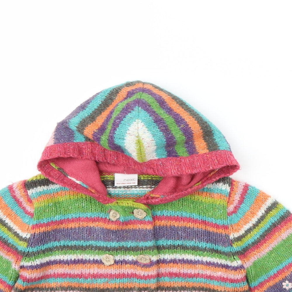 NEXT Girls Multicoloured Striped  Jacket  Size 2 Years
