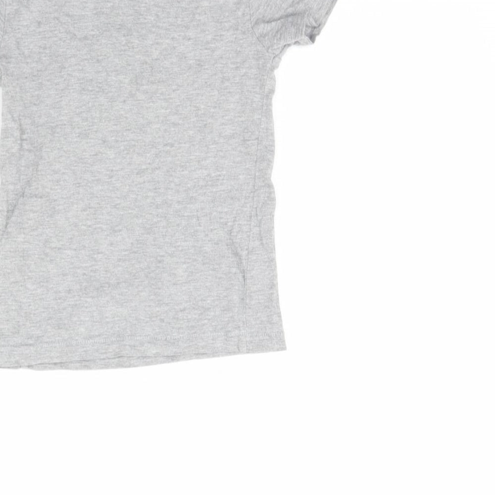 Bluezoo Girls Grey   Basic T-Shirt Size 3 Years  - Dinosaur