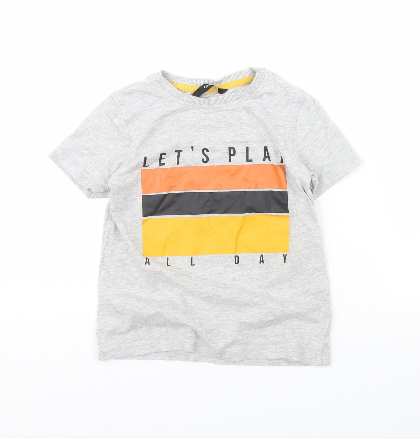 George Boys Grey   Basic T-Shirt Size 5 Years