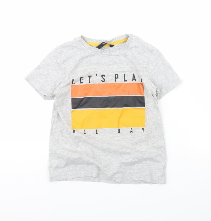 George Boys Grey   Basic T-Shirt Size 5 Years