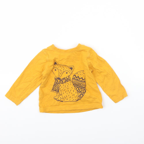 Mothercare Girls Yellow   Basic T-Shirt Size 6-9 Months