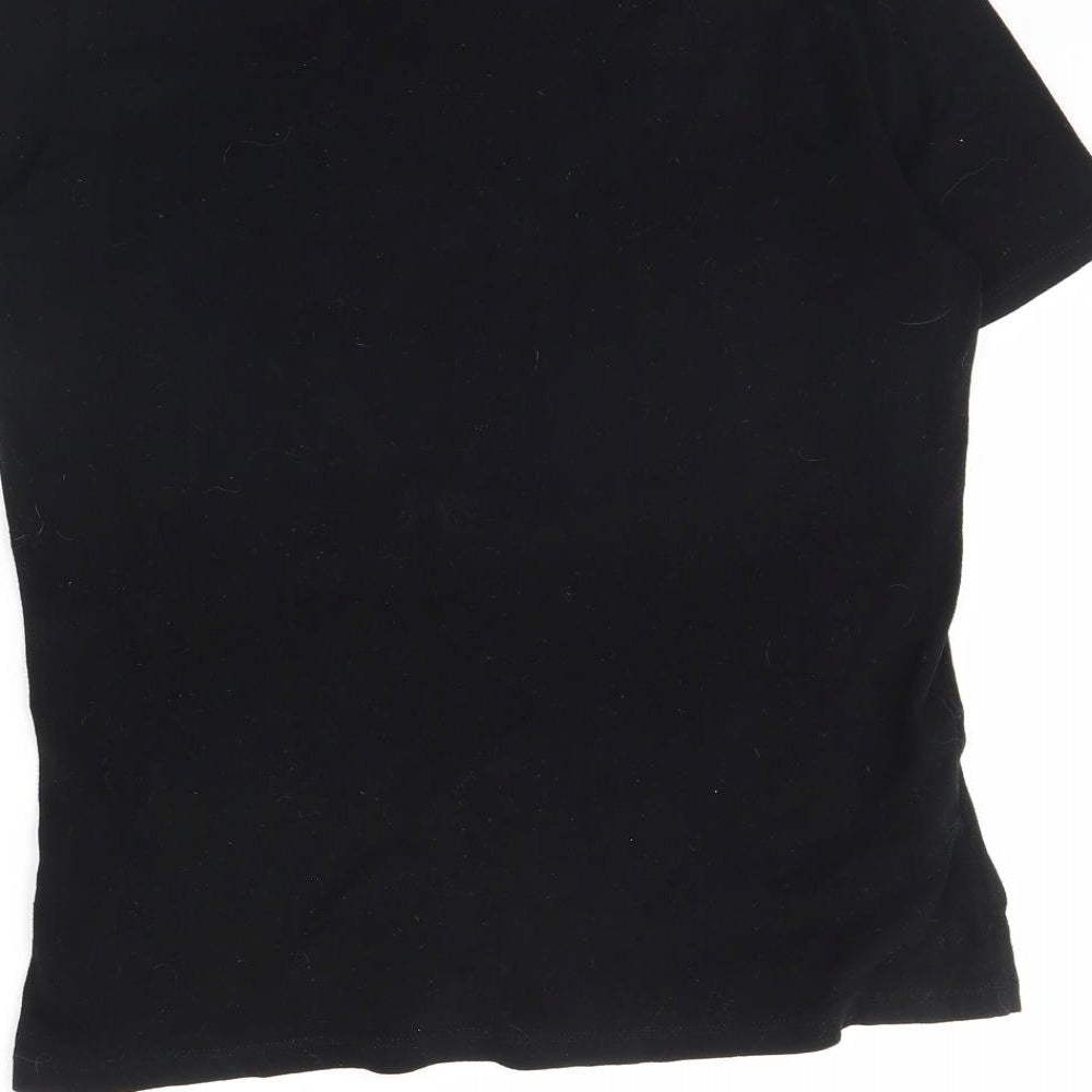 M&s Womens Black   Basic Blouse Size 18