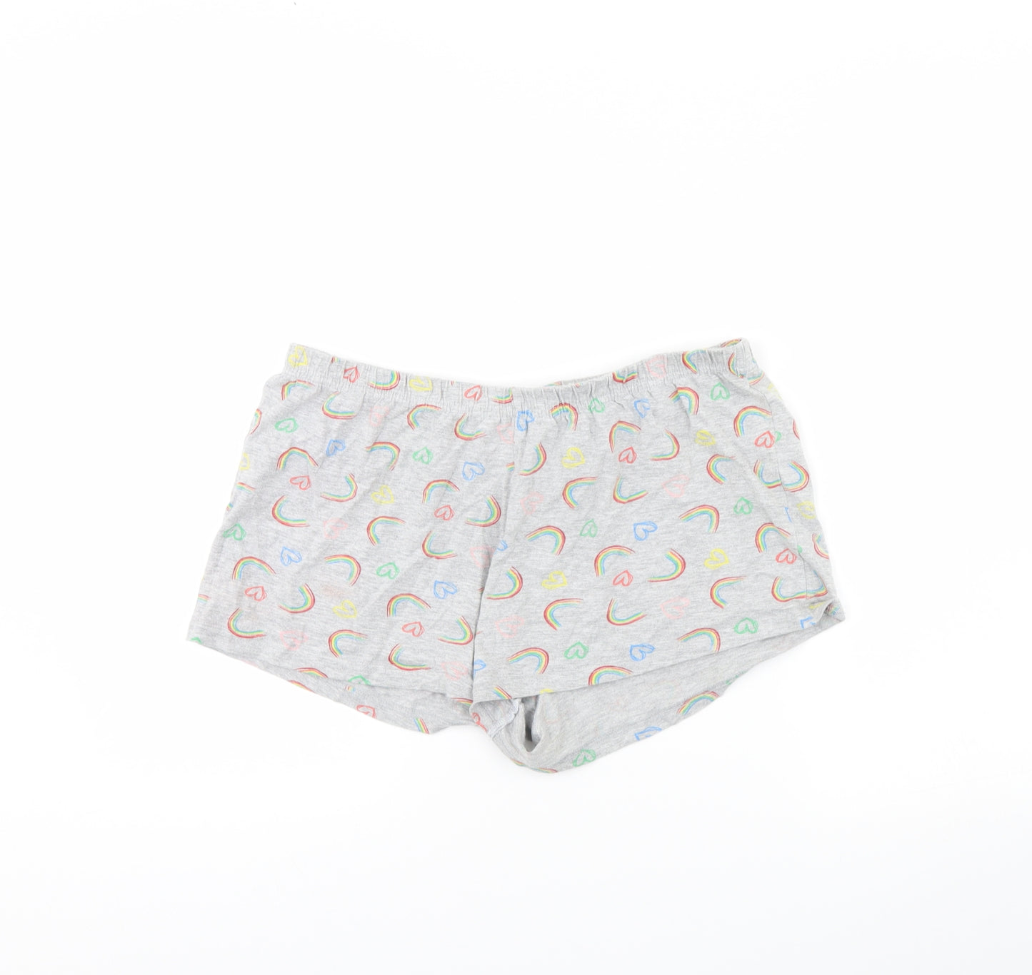 Preworn Womens Grey Solid  Cami Pyjama Pants Size 12  - Rainbow