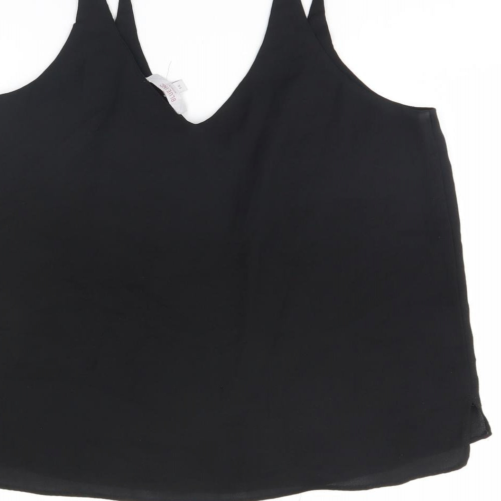 Blue Inc Womens Black   Basic Tank Size 14