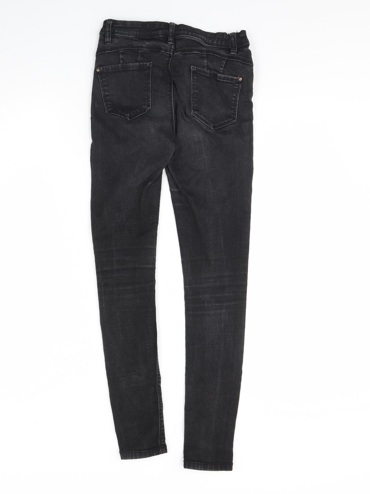 Denim & Co. Womens Black  Denim Skinny Jeans Size 10 L28 in