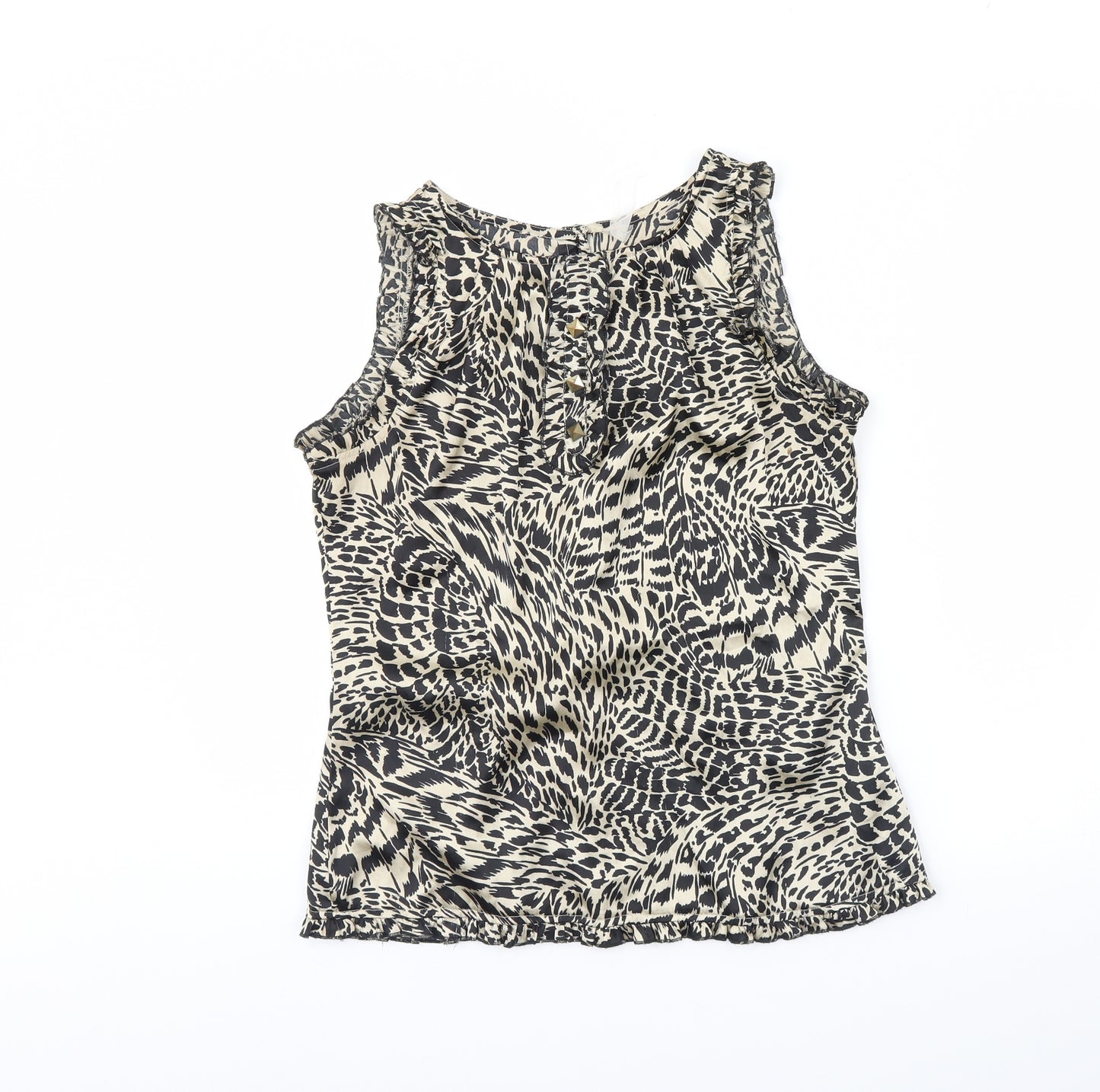 Preworn Womens Beige Geometric  Basic Tank Size 12
