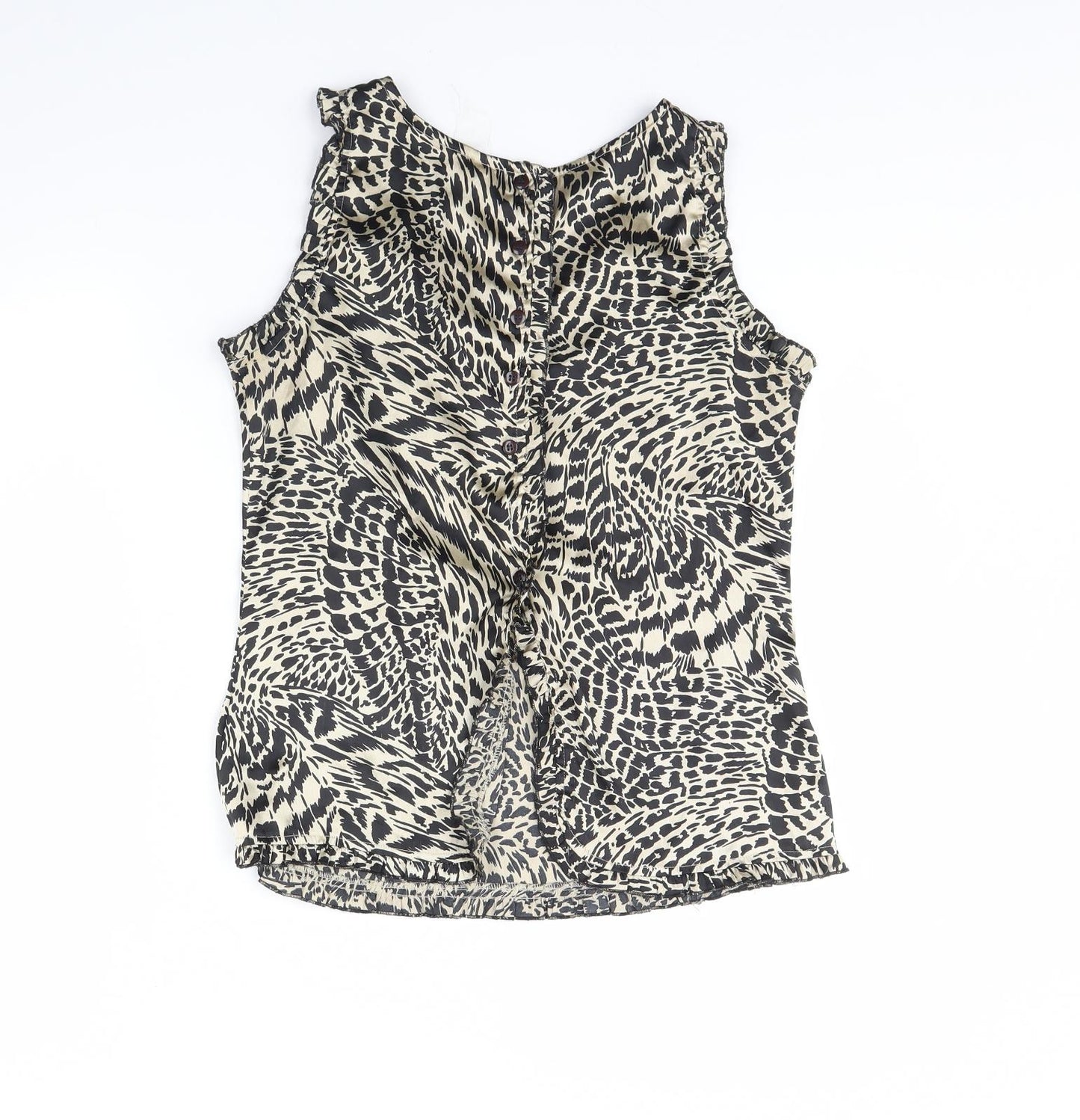 Preworn Womens Beige Geometric  Basic Tank Size 12