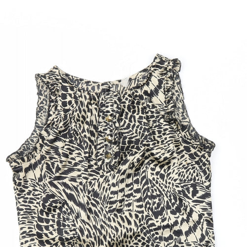 Preworn Womens Beige Geometric  Basic Tank Size 12
