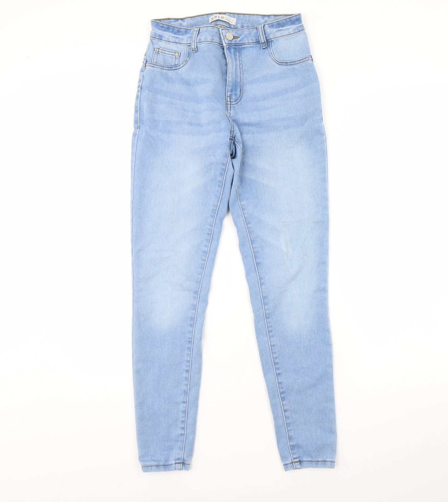 Denim & Co. Womens Blue  Denim Skinny Jeans Size 10 L28 in
