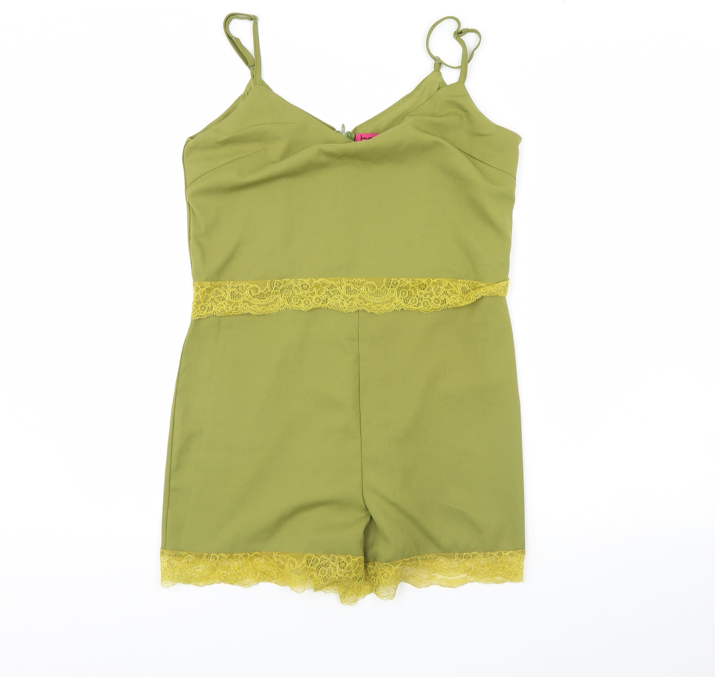 Boohoo Womens Green   Playsuit One-Piece Size 12