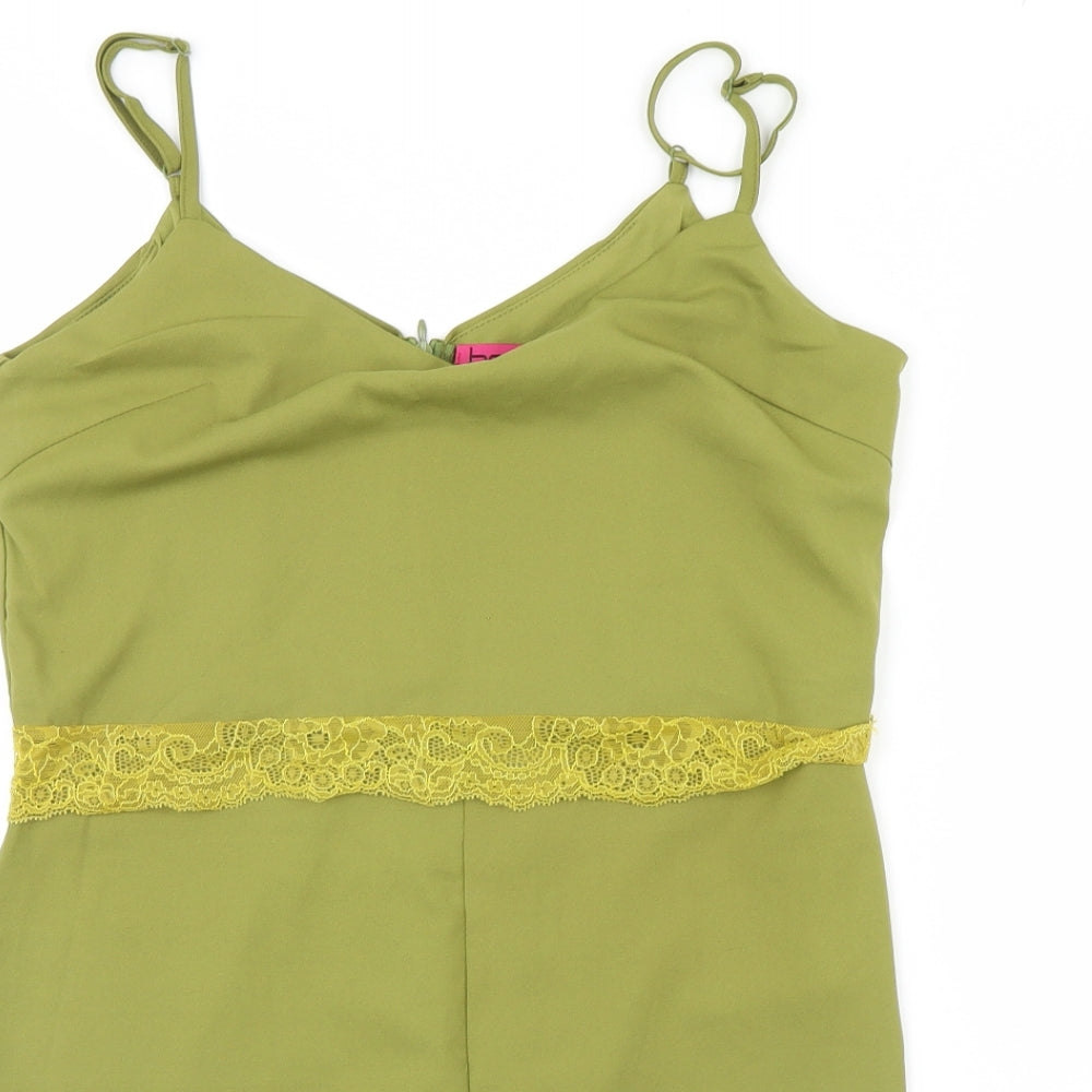 Boohoo Womens Green   Playsuit One-Piece Size 12