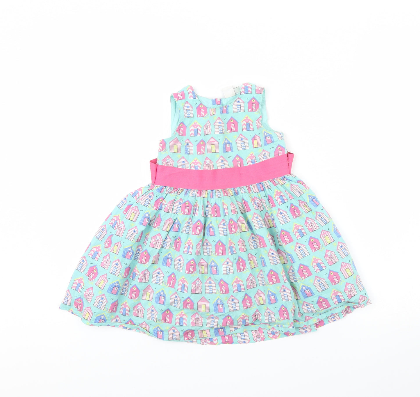 Mini Club Girls Green Spotted  Fit & Flare  Size 18 Months  - House