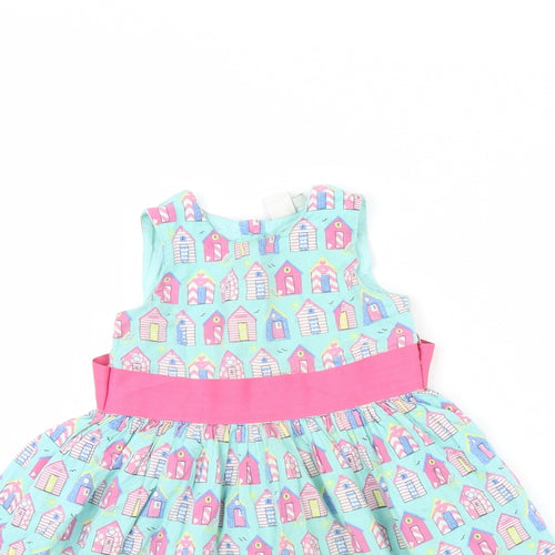 Mini Club Girls Green Spotted  Fit & Flare  Size 18 Months  - House