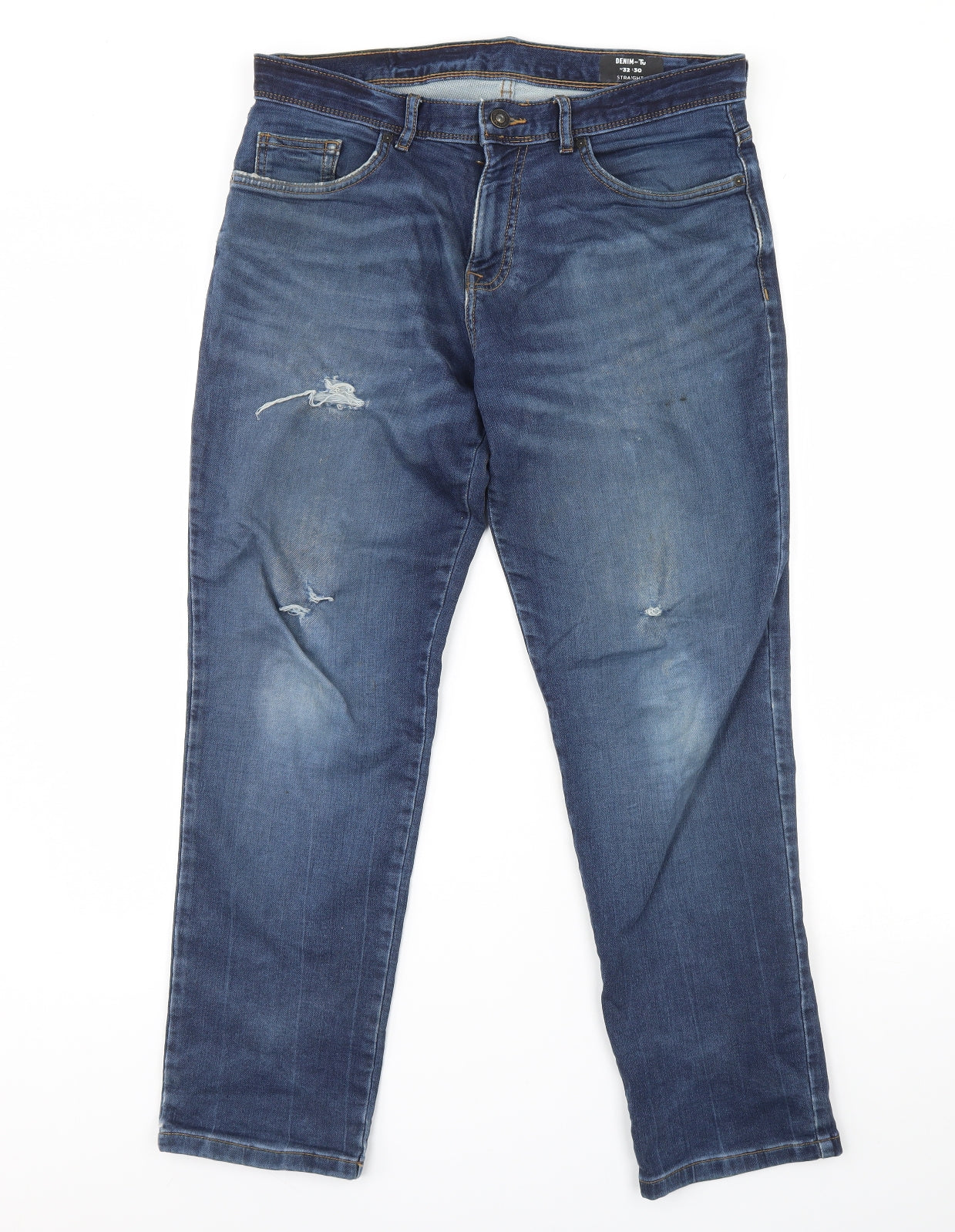 TU Mens Blue  Denim Straight Jeans Size 32 L30 in
