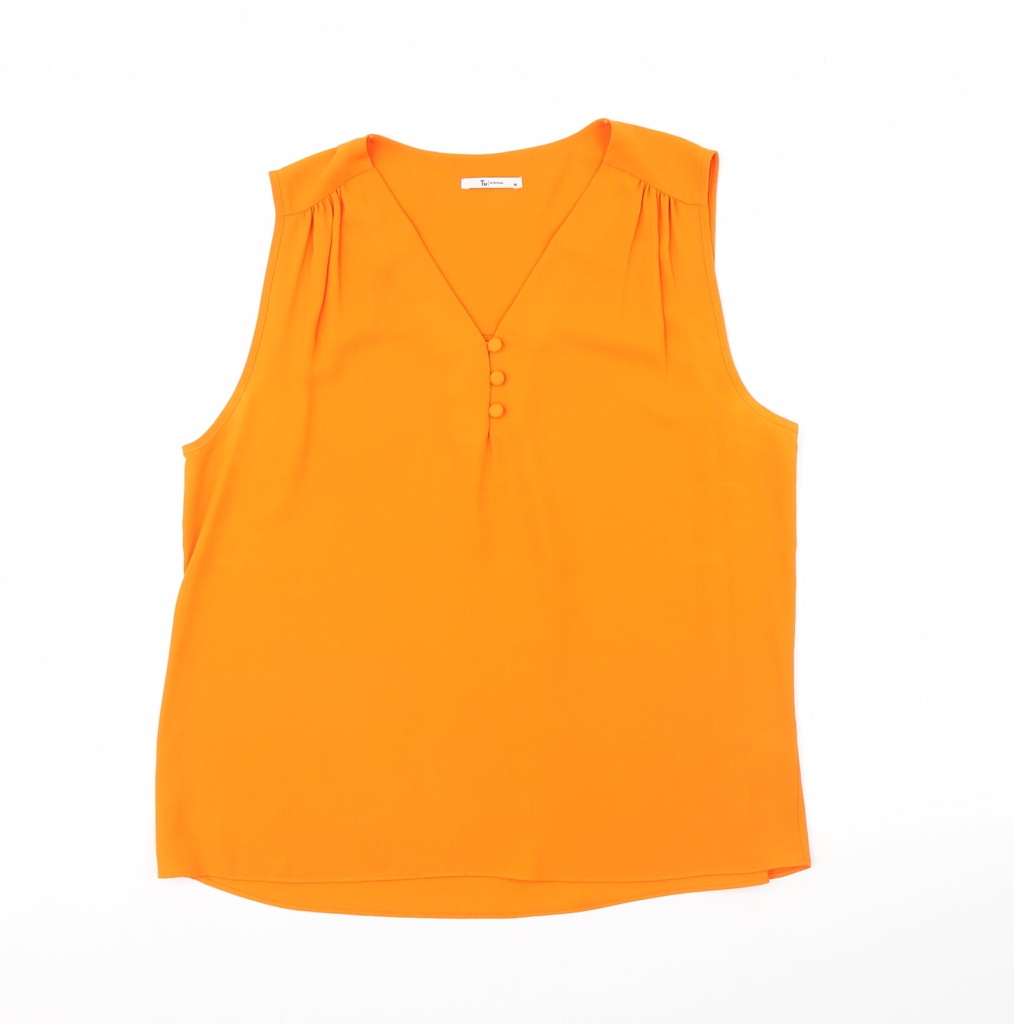 TU Womens Orange   Basic Tank Size 16